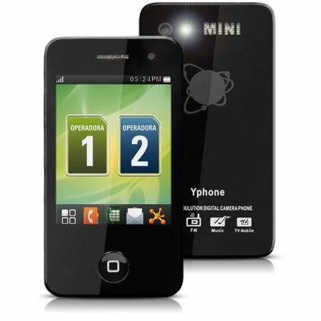 Celular MP10 Mini Hi Phone 4G com 2 Chips e TV - Preto